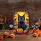 Paint by Numbers Kit for Adults with Frame Halloween Paint by Number with Easel Black Cat Adult Paint by Number Kits Framed Canvas DIY Oil Painting Kits for Ideal Gift Home Wall Decor 8x12 Inch